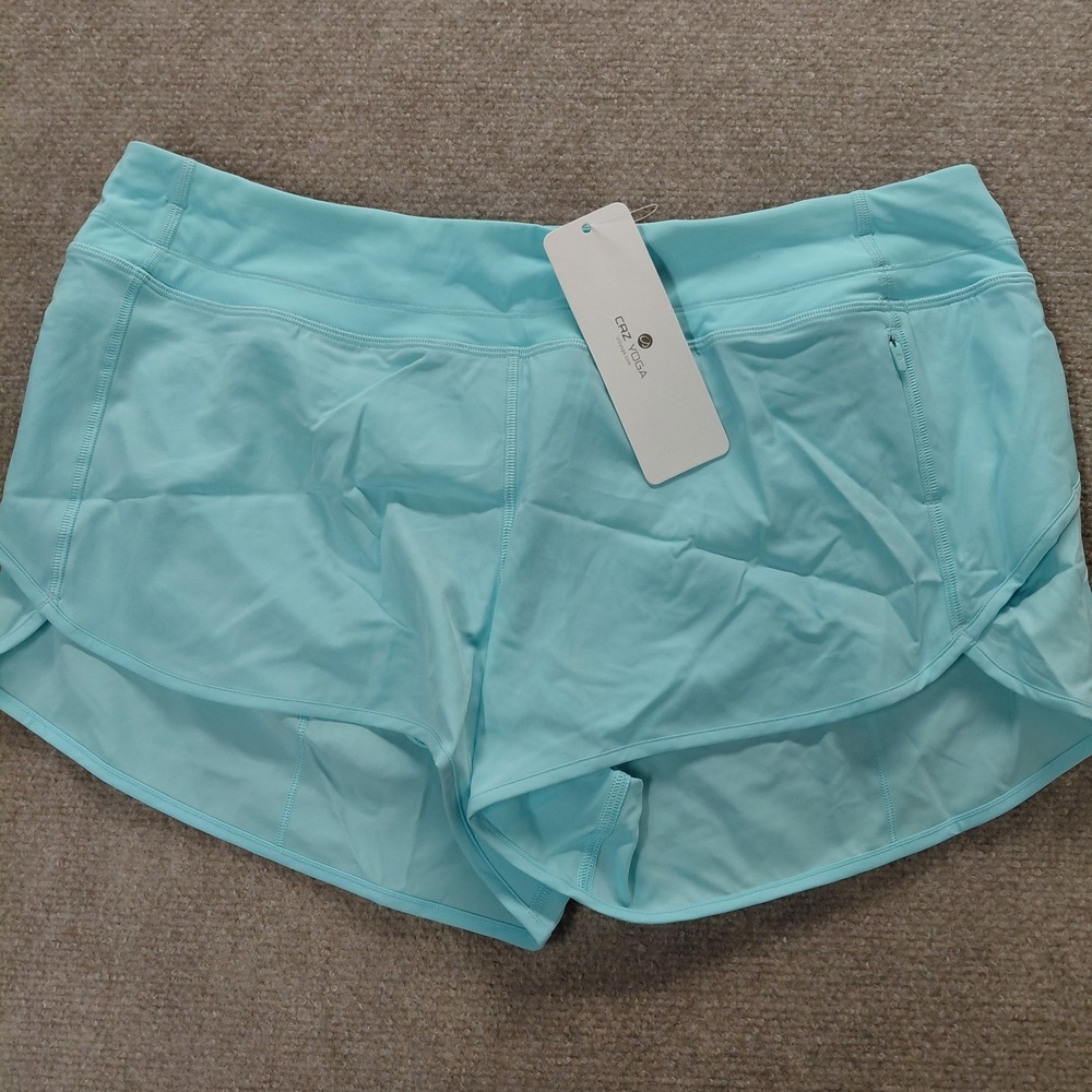 CRZ Yoga Sports Shorts Powder Blue Quick Dry Loose Fit XL 14 NEW Lined  Pocket
